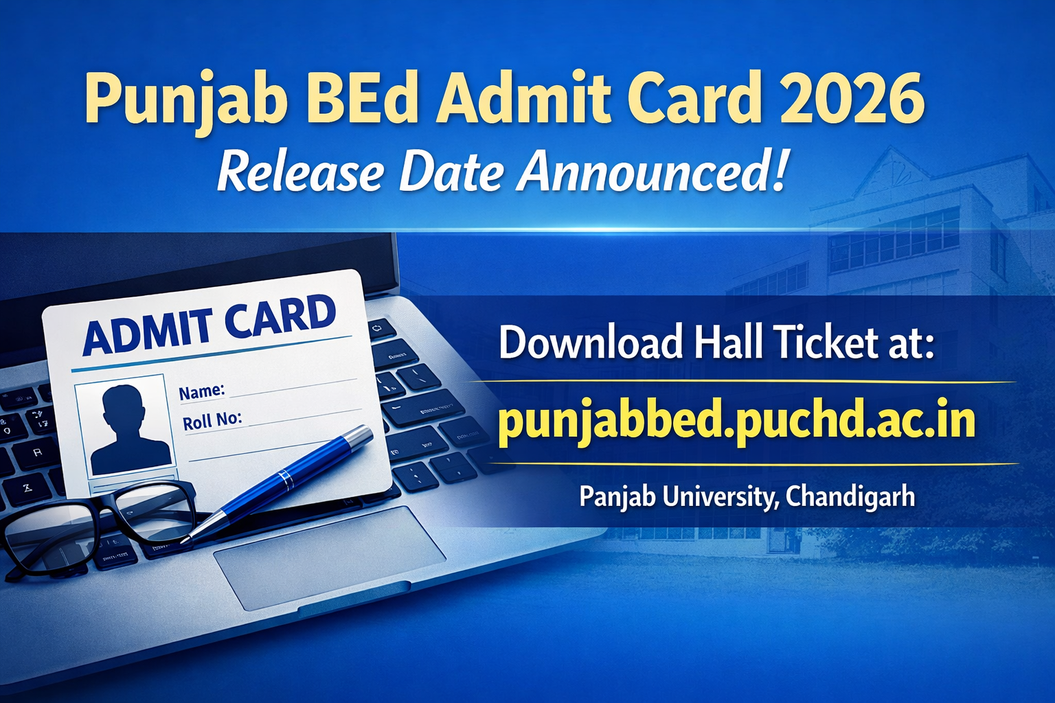 Punjab BEd Admit Card 2026