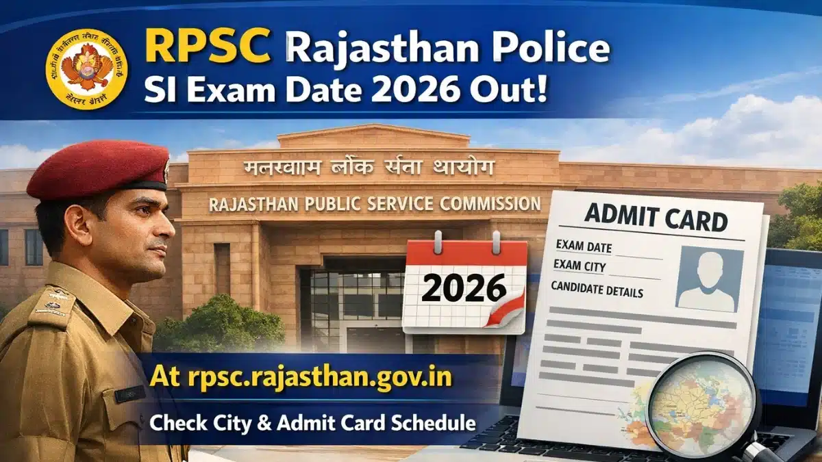 Rajasthan Police SI Admit Card 2026