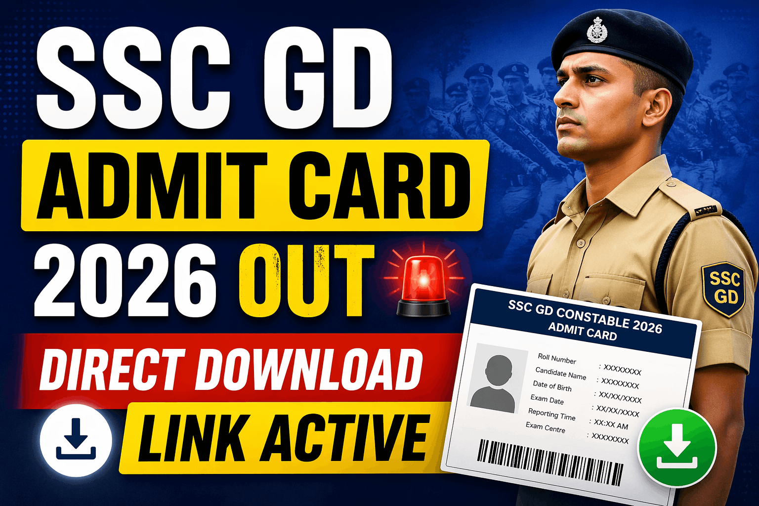 SSC GD Admit Card 2026