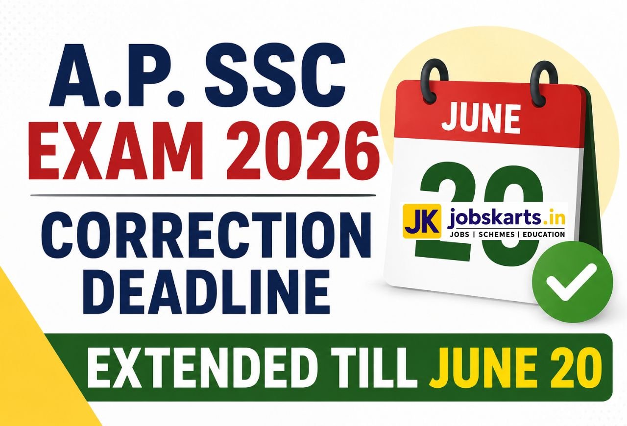 A.P. SSC Exam 2026 Correction Deadline Extended Till June 20