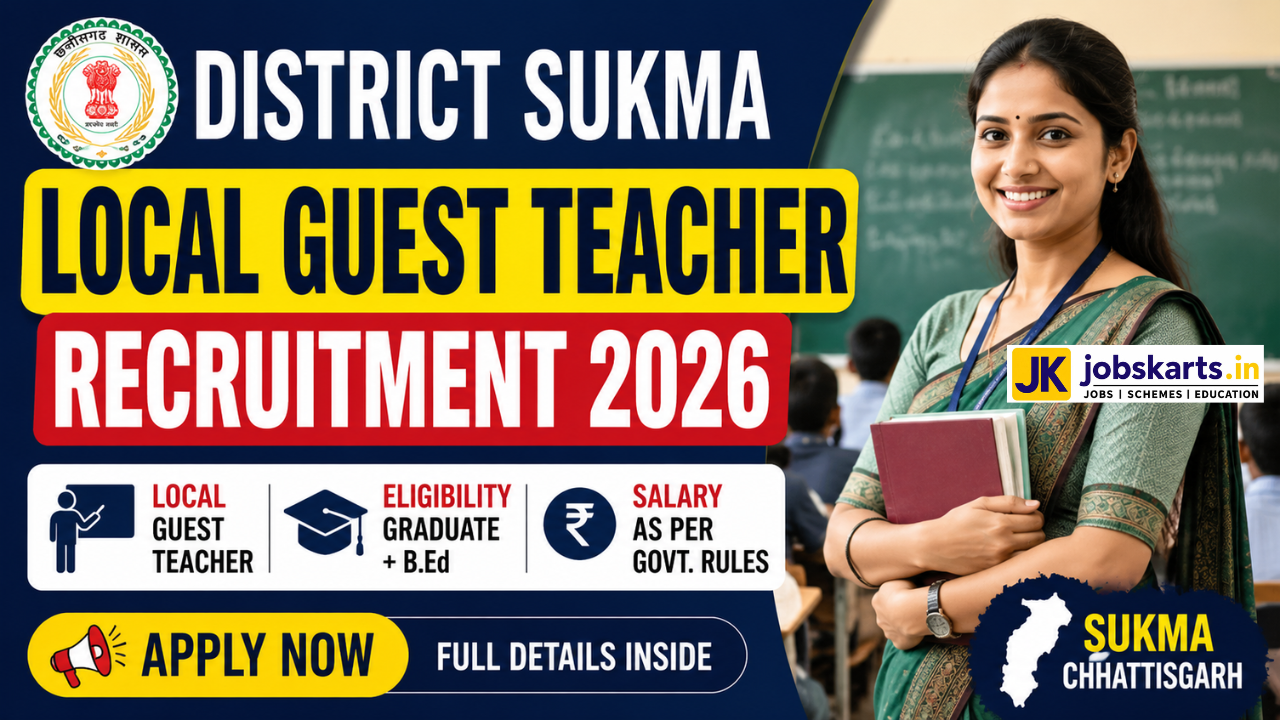 District Sukma Local Guest Teacher Recruitment 2026
