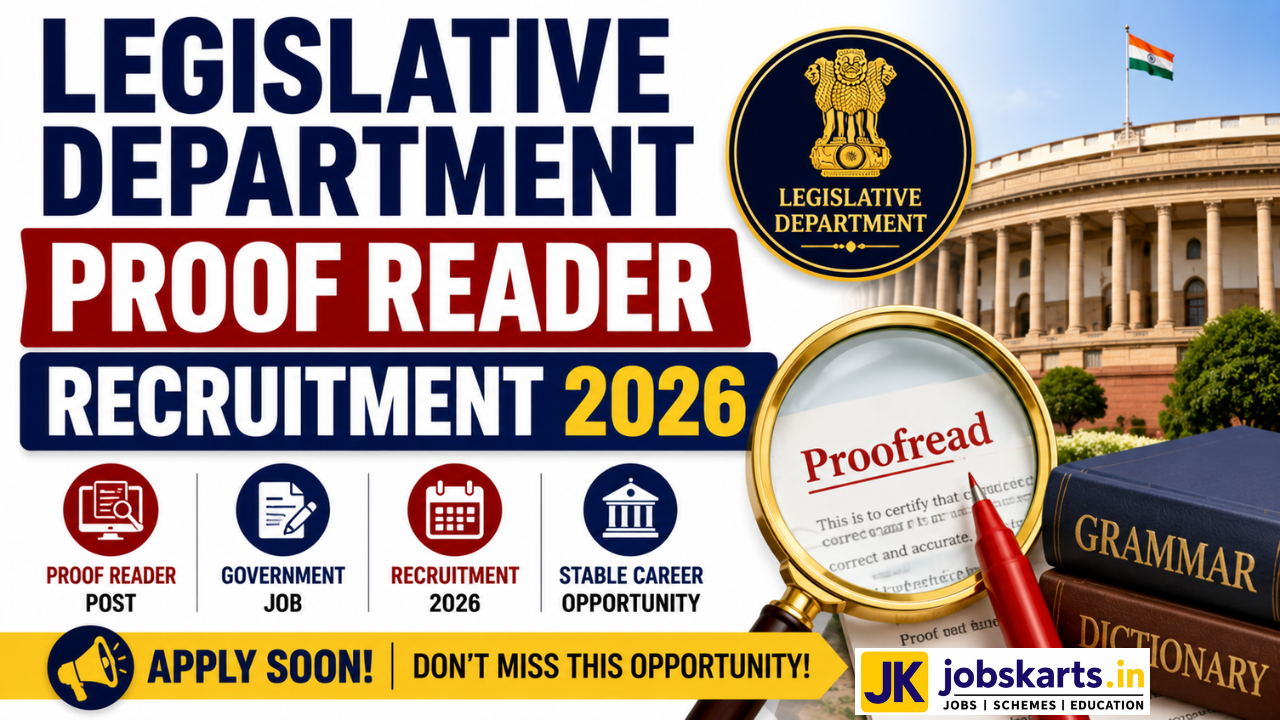 Legislative Department Proof Reader Recruitment 2026