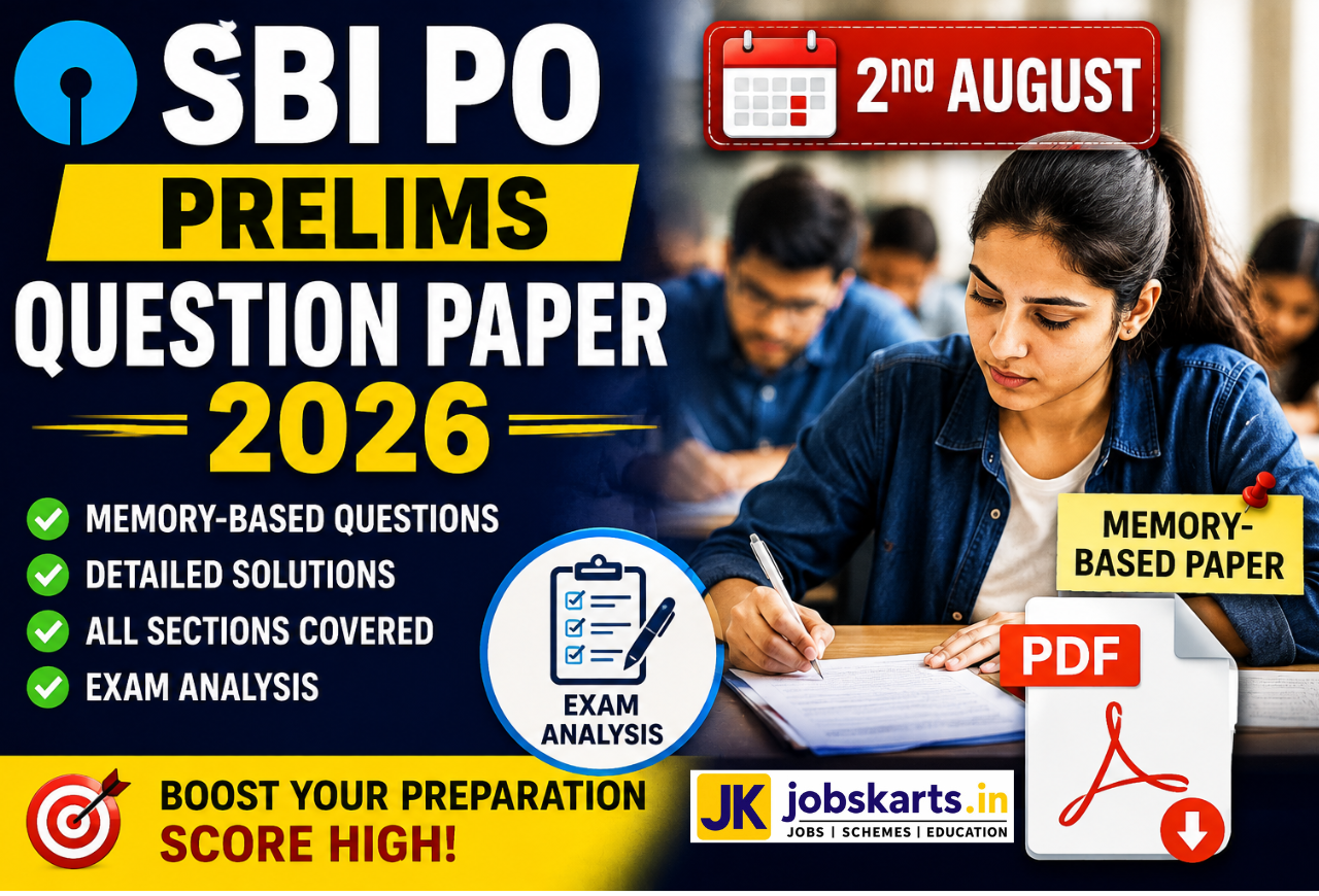 SBI PO Prelims Question Paper 2026