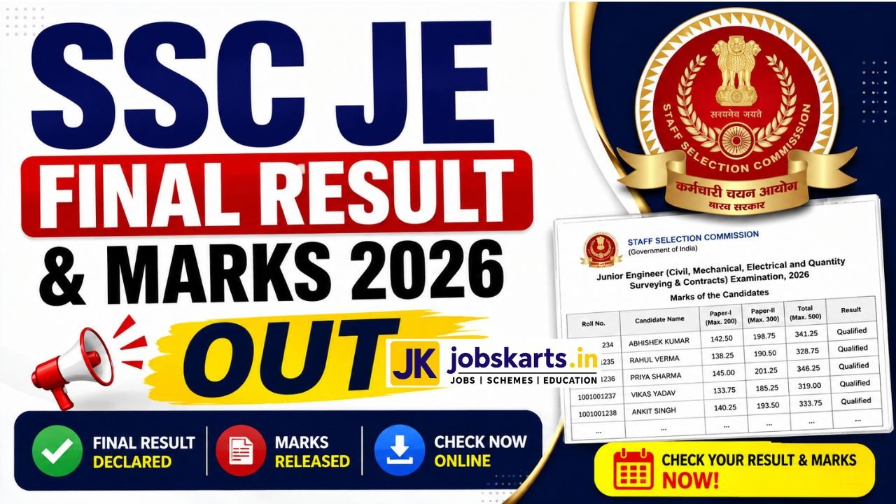 SSC JE Final Result and Marks 2026 Out